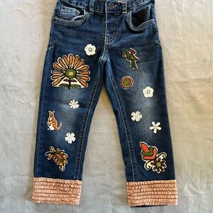 Upcycled handmade embellishments jeans